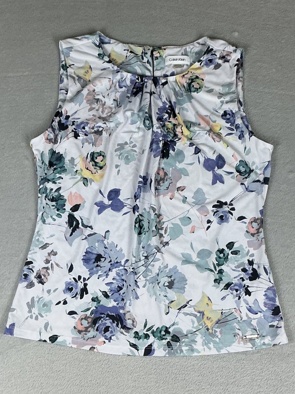 Calvin Klein Women's Tank Top Multicolor Floral Sleeveless Size M.